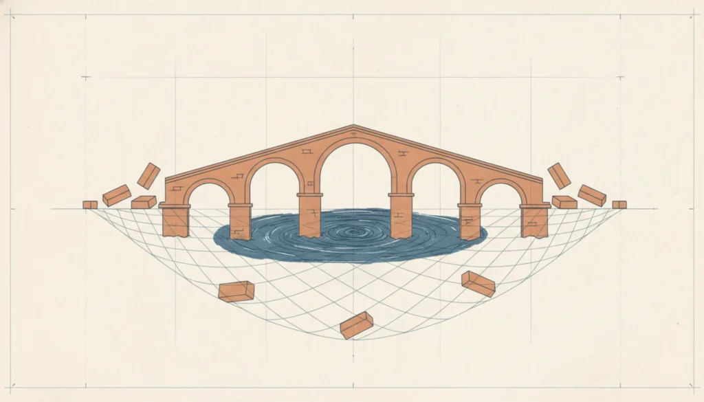 Blueprint-style illustration for the Crypto House article: Seven Common Beginner Mistakes in Crypto (and How to Avoid Them)