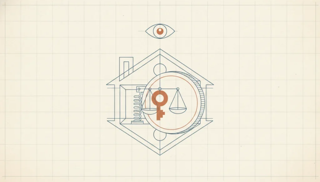 Blueprint-style illustration for the Crypto House article: Reading Tokenomics Without Getting Fooled