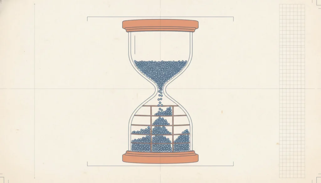 Blueprint-style illustration for the Crypto House article: Dollar-Cost Averaging Explained (and When It Helps)